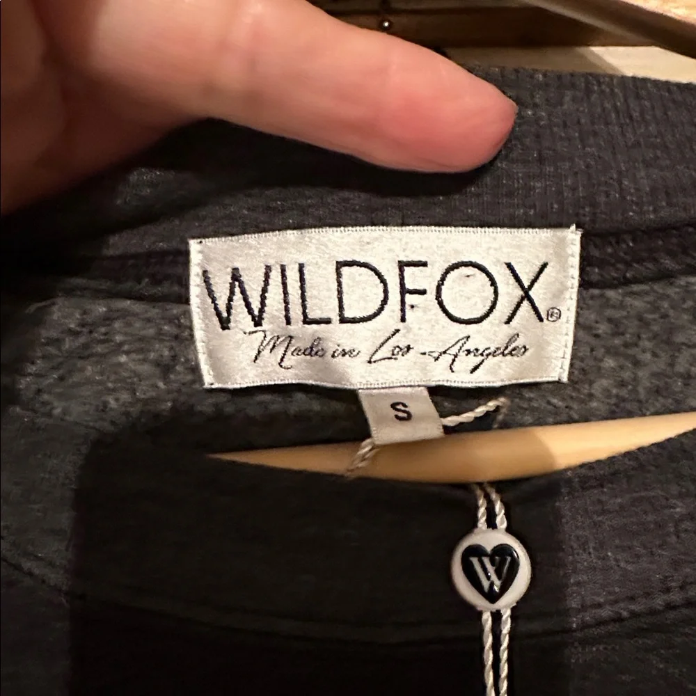 NWT Wildfox Black Sweatshirt Body By Trey dark gray